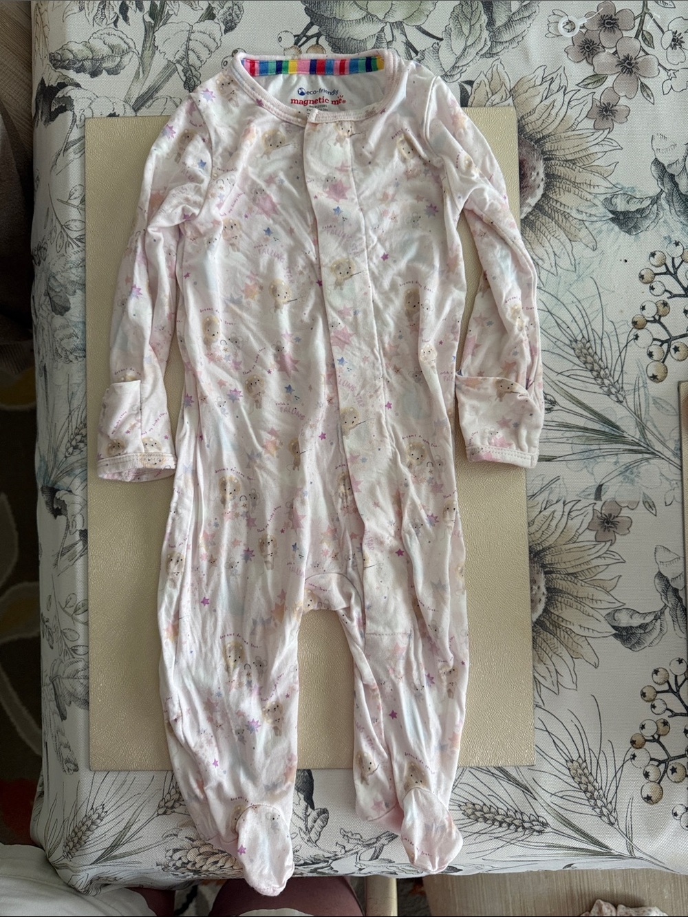 Magnetic Me Pale Pink Star & Cloud Footed One-Piece